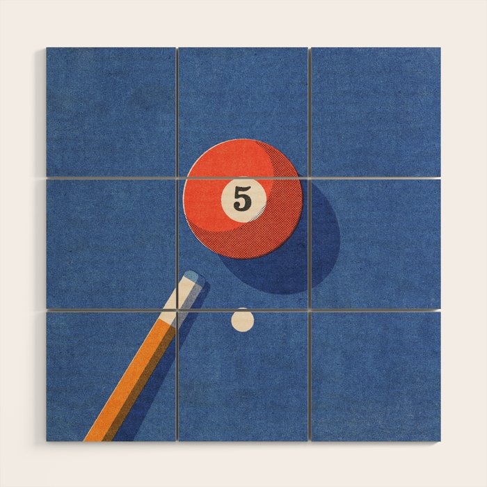 BALLS / Billiards - ball 5 I Wood Wall Art Gallery Image 1