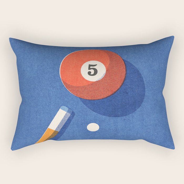 BALLS / Billiards - ball 5 I Rectangular Pillow Gallery Image 1