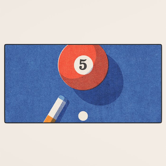 BALLS / Billiards - ball 5 I Desk Mat Gallery Image 3