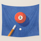 BALLS / Billiards - ball 5 I Wall Tapestry Gallery Image 4