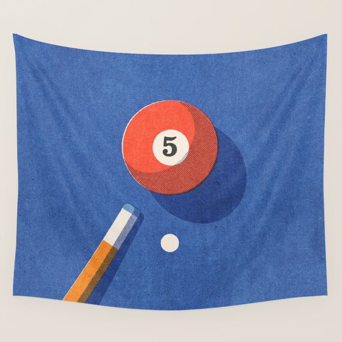 BALLS / Billiards - ball 5 I Wall Tapestry Gallery Image 4