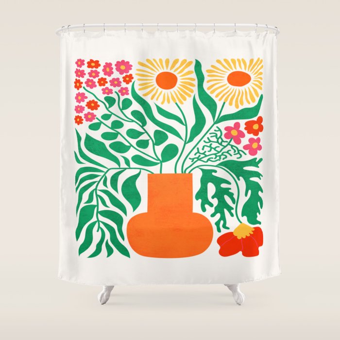New York: Flower Market 01 | Botanica Edition Shower Curtain Gallery Image 1