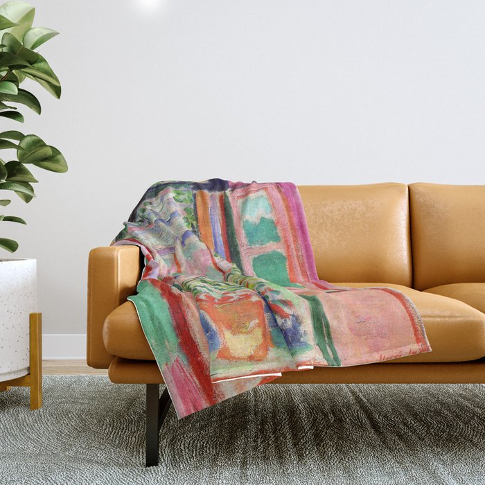 Henri Matisse The Open Window Throw Blanket Gallery Image 1