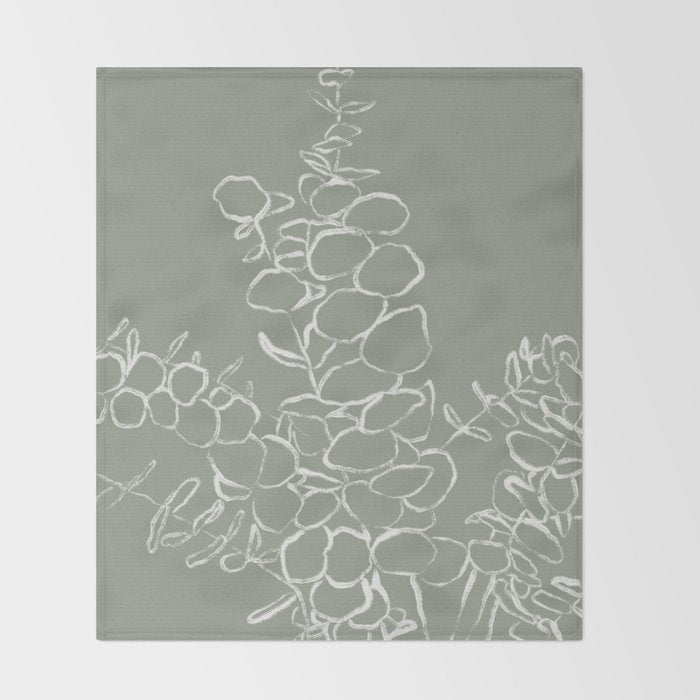 Eucalyptus Bunch Throw Blanket Gallery Image 2