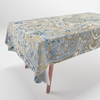 Yoga, Mandala, Blue and Gold Tablecloth Gallery Image 1