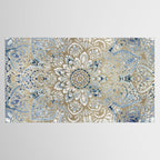 Yoga, Mandala, Blue and Gold Tablecloth Gallery Image 2