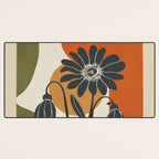 Modern Daisies in Contrast Desk Mat Gallery Image 3