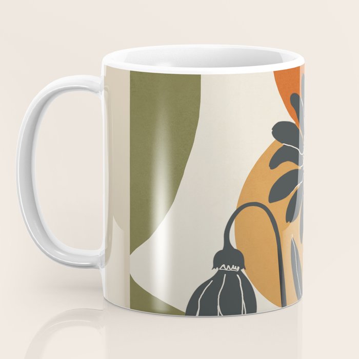 Modern Daisies in Contrast Coffee Mug Gallery Image 3