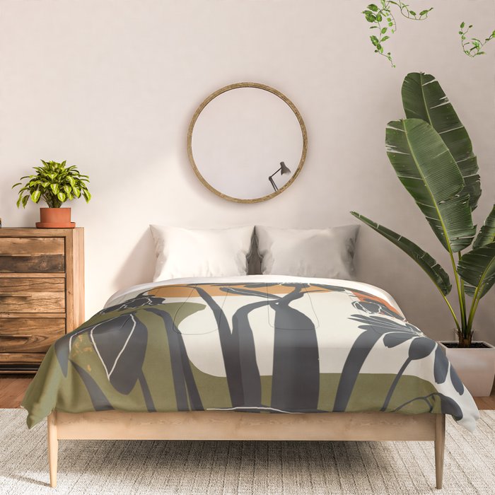 Modern Daisies in Contrast Comforter Gallery Image 3