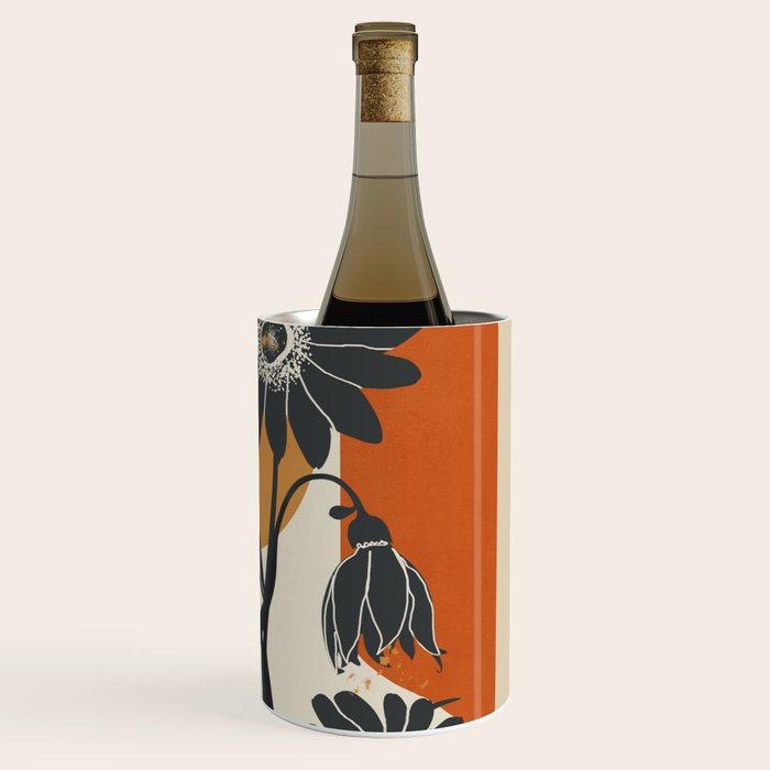 Modern Daisies in Contrast Wine Chiller Gallery Image 3