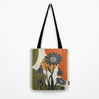 Modern Daisies in Contrast Tote Bag Gallery Image 2