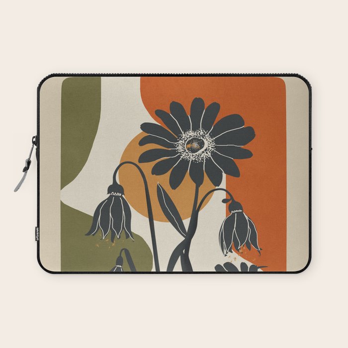 Modern Daisies in Contrast Laptop Sleeve Gallery Image 1