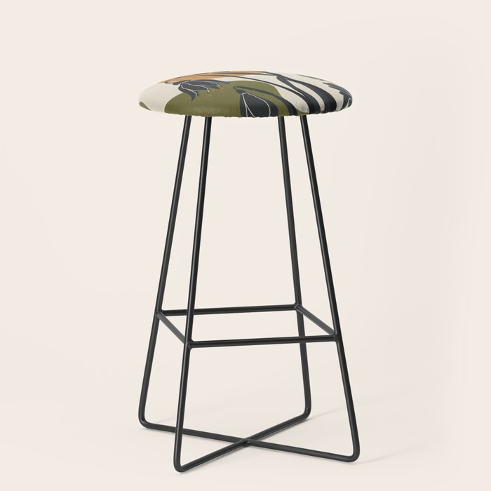 Modern Daisies in Contrast Stool Gallery Image 1
