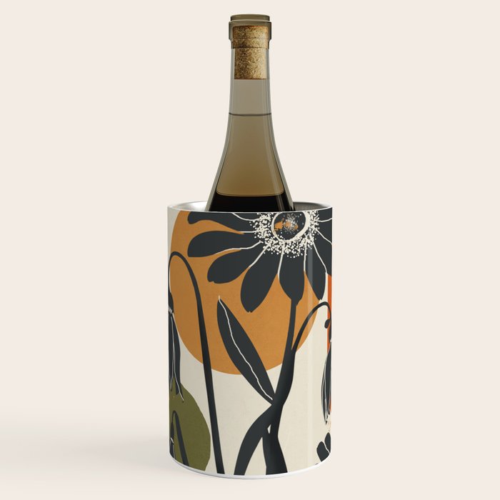 Modern Daisies in Contrast Wine Chiller Gallery Image 1
