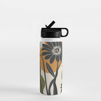 Modern Daisies in Contrast Water Bottle Gallery Image 1