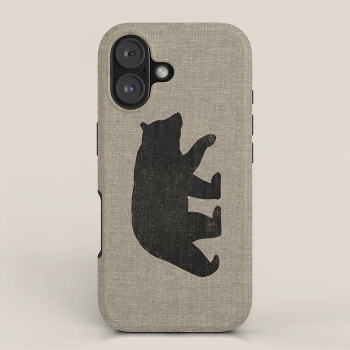 Black Bear Silhouette iPhone Case Gallery Image 1