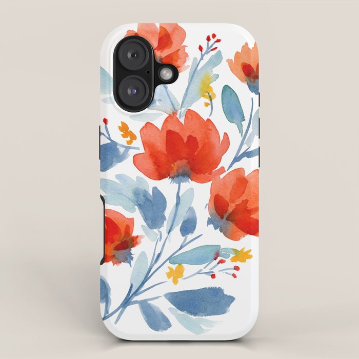 Watercolor Flowers iPhone Case Gallery Image 1