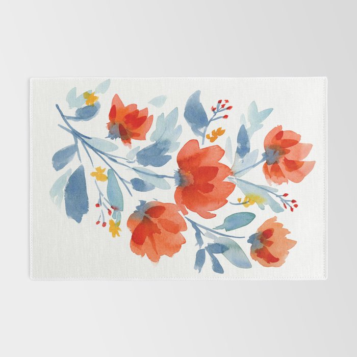 Watercolor Flowers Rug Gallery Image 2
