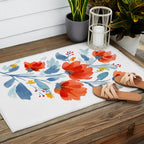 Watercolor Flowers Outdoor Rug Gallery Image 2