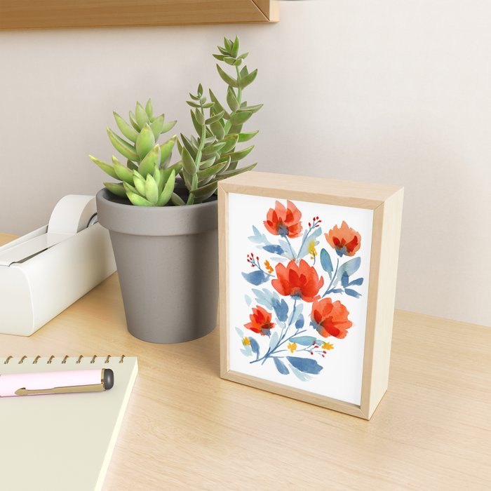 Watercolor Flowers Mini Art Print Gallery Image 2