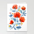 Watercolor Flowers Stationery Card Gallery Image 2