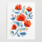 Watercolor Flowers Poster Gallery Image 4