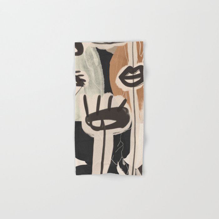 Modern Abstract Art Face 24 Bath Towel Gallery Image 1