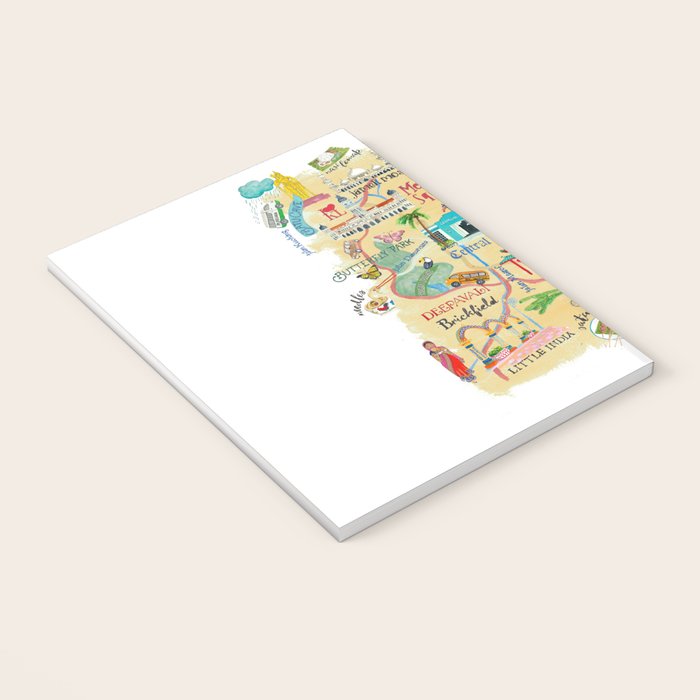 Illustrative map Kuala Lumpur Malaysia travel Notebook Gallery Image 3