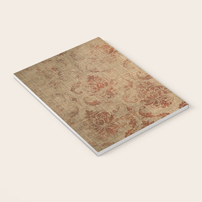 Aged Damask Texture 1 Notebook Gallery Image 3