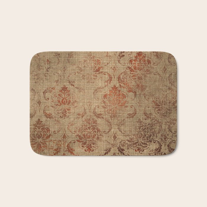 Aged Damask Texture 1 Bath Mat Gallery Image 1