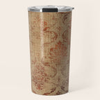 Aged Damask Texture 1 Travel Mug Gallery Image 1