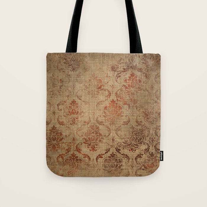 Aged Damask Texture 1 Tote Bag Gallery Image 1