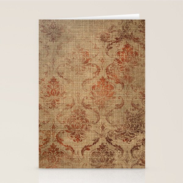 Aged Damask Texture 1 Stationery Card Gallery Image 1