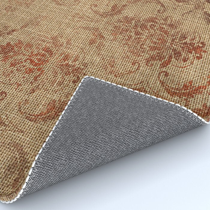 Aged Damask Texture 1 Rug Gallery Image 4