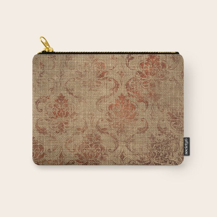 Aged Damask Texture 1 Carry All Pouch Gallery Image 1