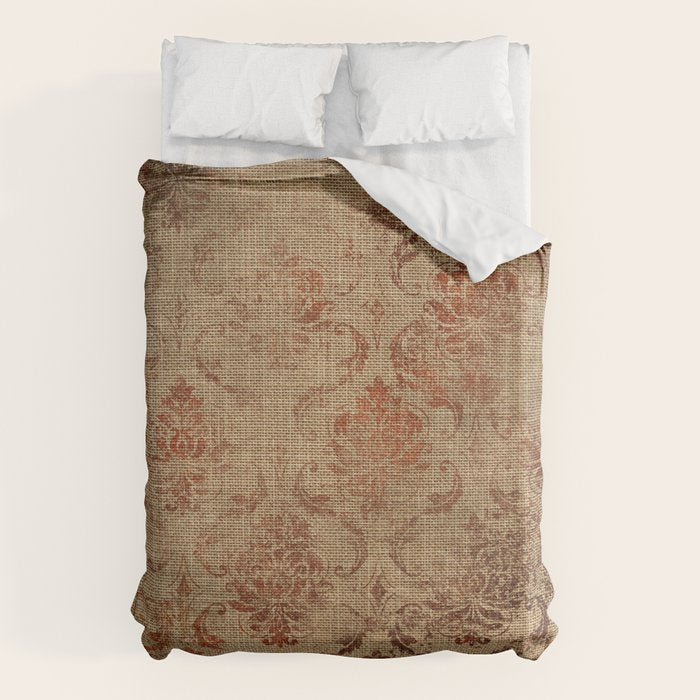 Aged Damask Texture 1 Duvet Cover Gallery Image 6