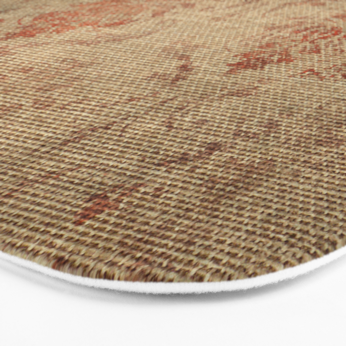 Aged Damask Texture 1 Bath Mat Gallery Image 3