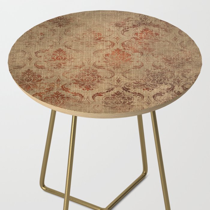 Aged Damask Texture 1 Side Table Gallery Image 2