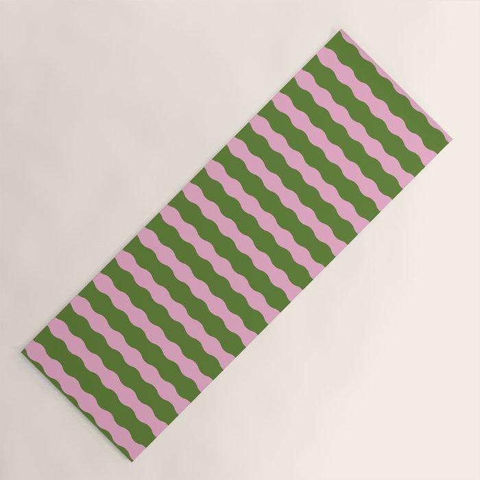 Wavy Retro Striped Pattern Yoga Mat Gallery Image 1