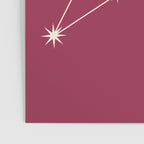 Leo Zodiac Star Constellation Line Art Pink Poster Gallery Image 3