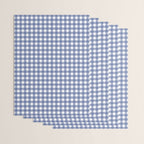 Gingham Check Pattern in Navy Blue and White Wrapping Paper Gallery Image 3