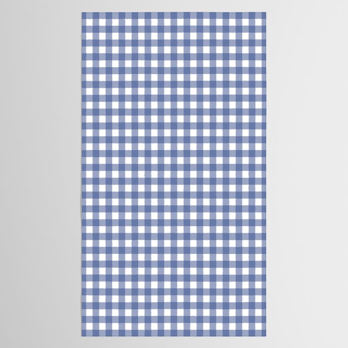 Gingham Check Pattern in Navy Blue and White Tablecloth Gallery Image 2