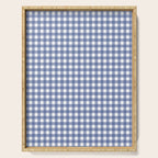 Gingham Check Pattern in Navy Blue and White Serving Tray Gallery Image 1