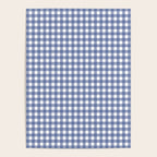 Gingham Check Pattern in Navy Blue and White Poster Gallery Image 4