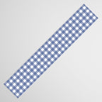 Gingham Check Pattern in Navy Blue and White Table Runner Gallery Image 3