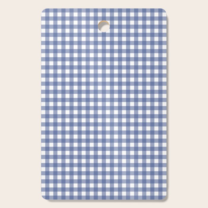 Gingham Check Pattern in Navy Blue and White Cutting Board Gallery Image 1