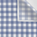 Gingham Check Pattern in Navy Blue and White Wall Tapestry Gallery Image 3