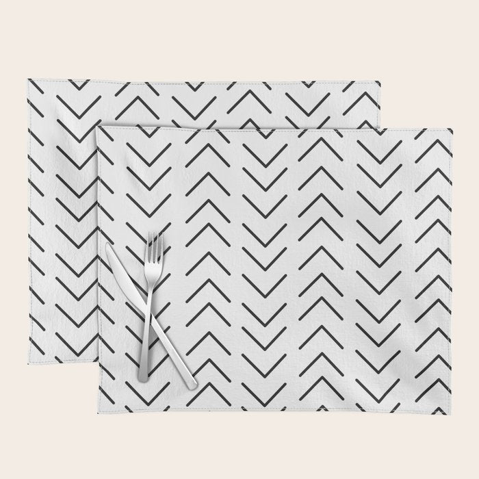 Mudcloth Black and White Placemat Gallery Image 1