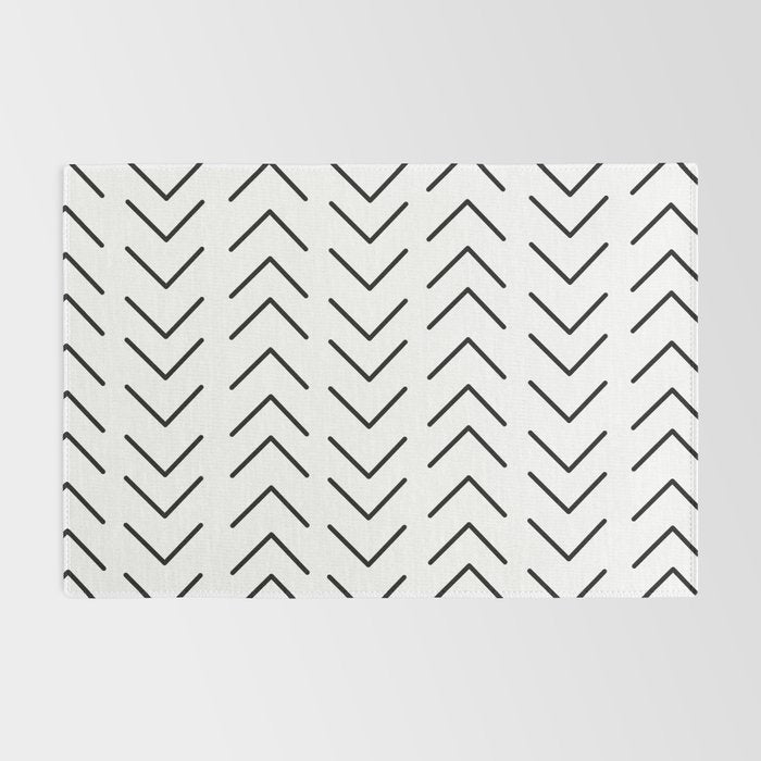 Mudcloth Black and White Rug Gallery Image 2
