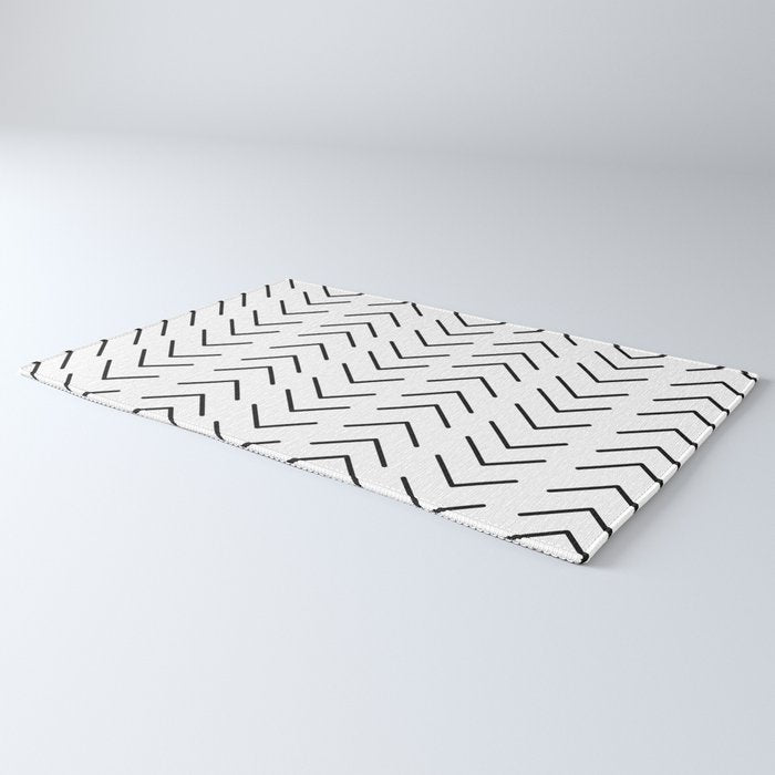 Mudcloth Black and White Rug Gallery Image 3